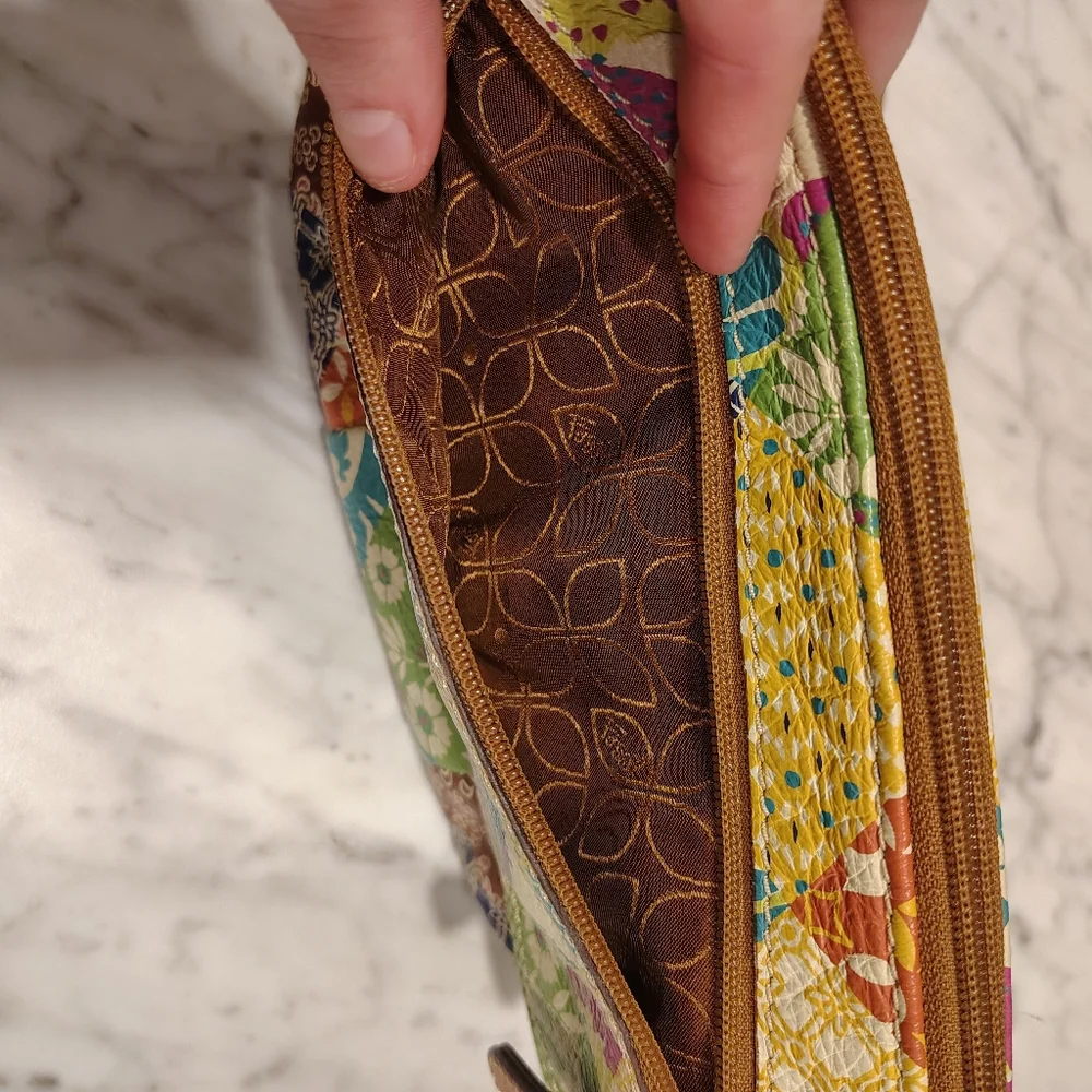 Fossil Unique Leather Patchwork Purse